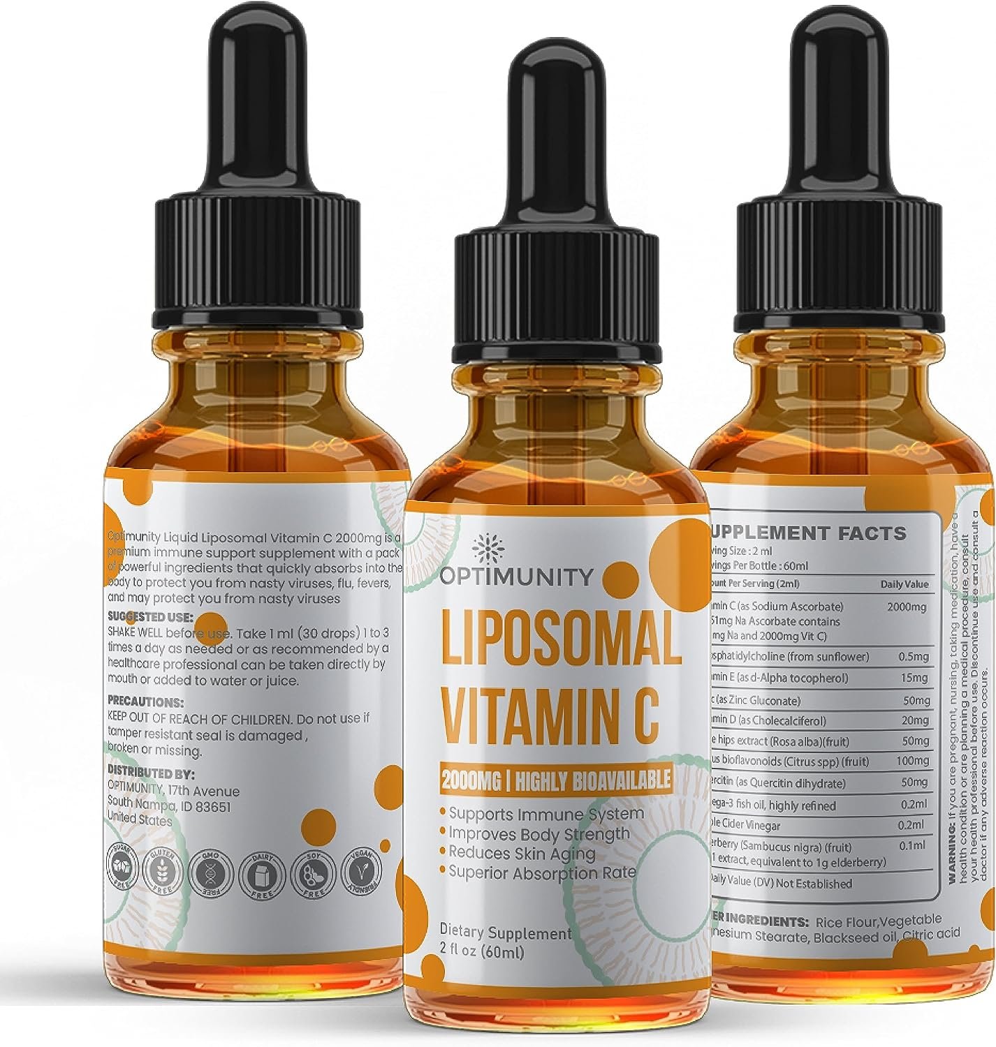 Liquid Liposomal Vitamin C 3 Pack Optimunity